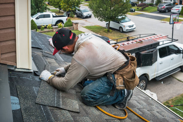 Professional Roof Installation technician working in Lenox, MA